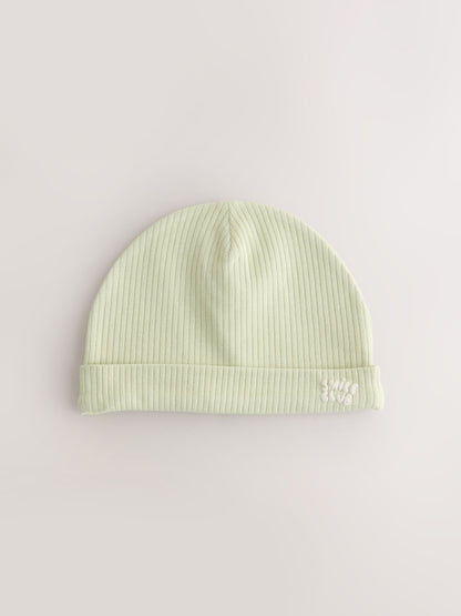 Green/Orange Baby Beanies 3 Pack (0-18mths) image 2