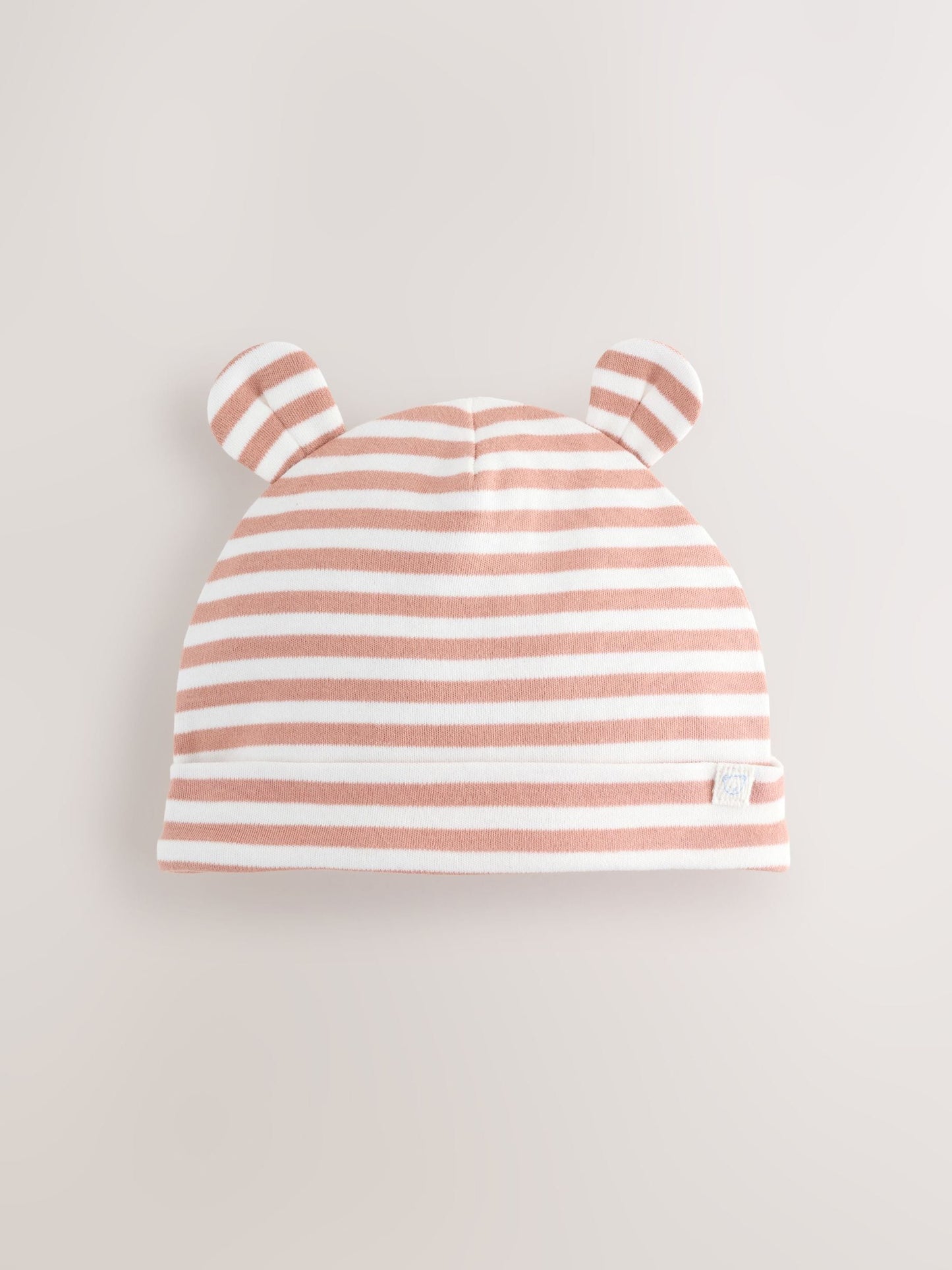 Blue/Ecru Bear Baby Hat And Bib Set (0-18mths) image 3