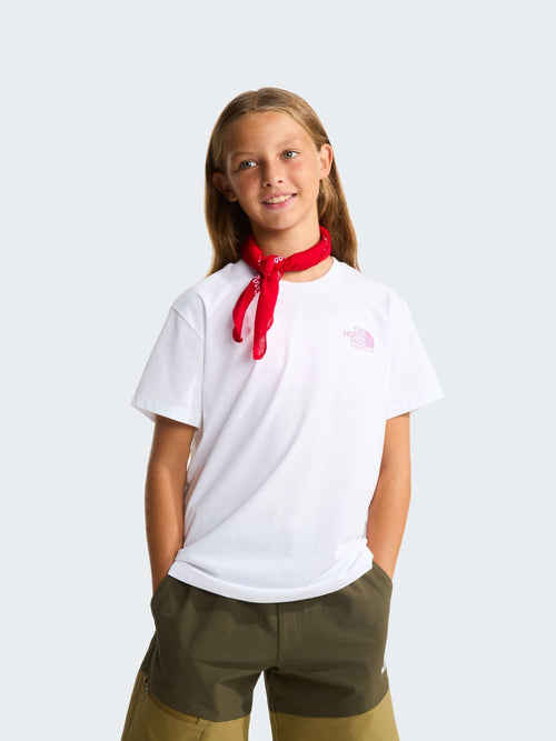 The North Face White Girls Floral Graphic Print T-Shirt image 1