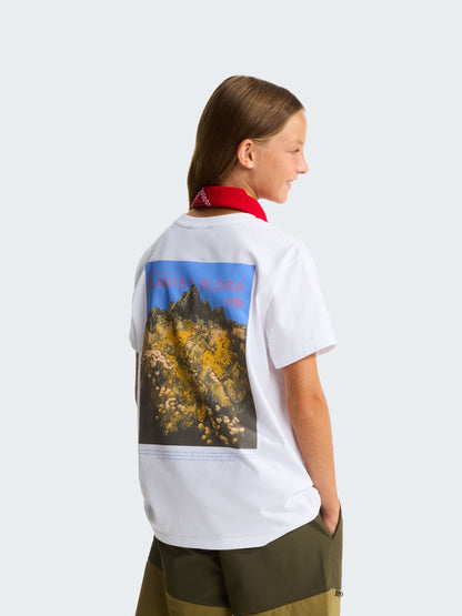 The North Face White Girls Floral Graphic Print T-Shirt image 3