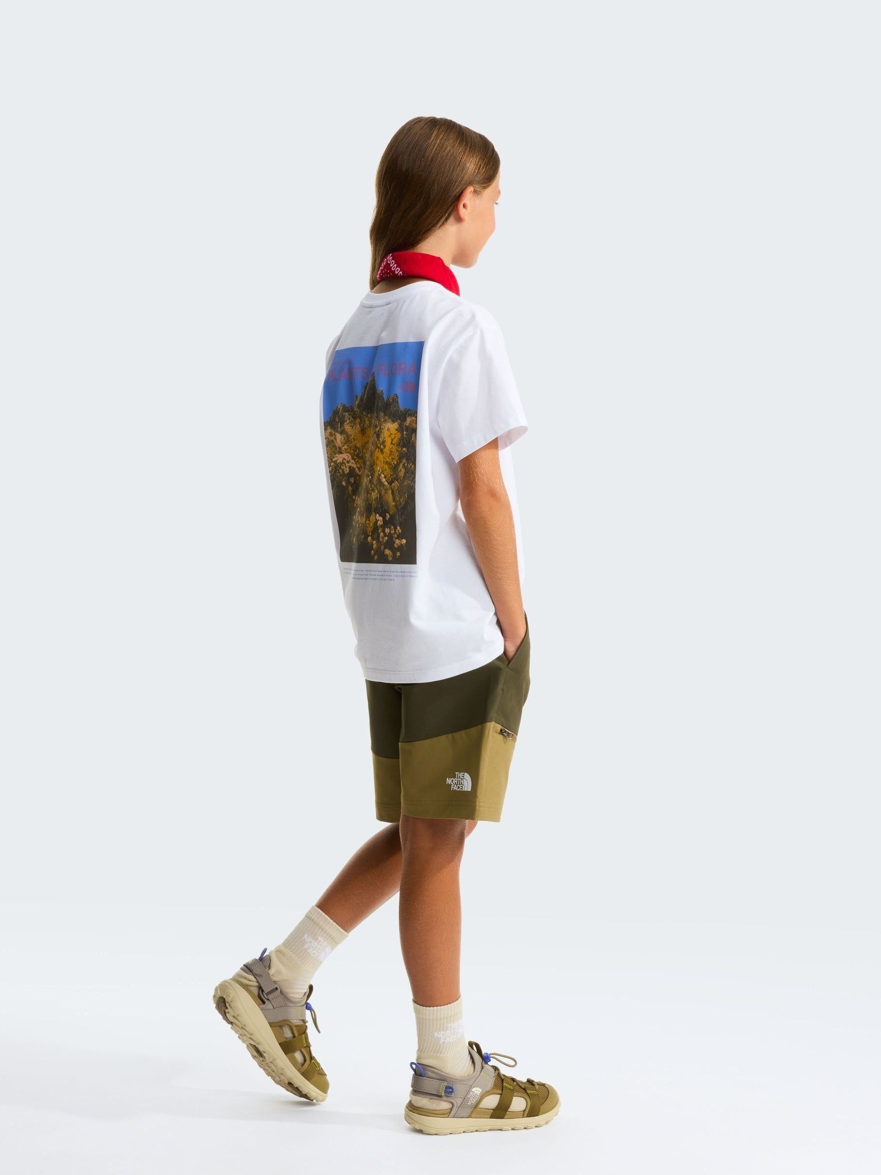 The North Face White Girls Floral Graphic Print T-Shirt image 4