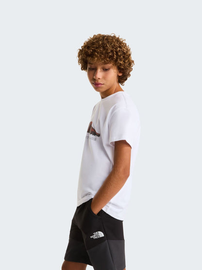 The North Face White Boys Mountain Back Graphic T-Shirt image 3