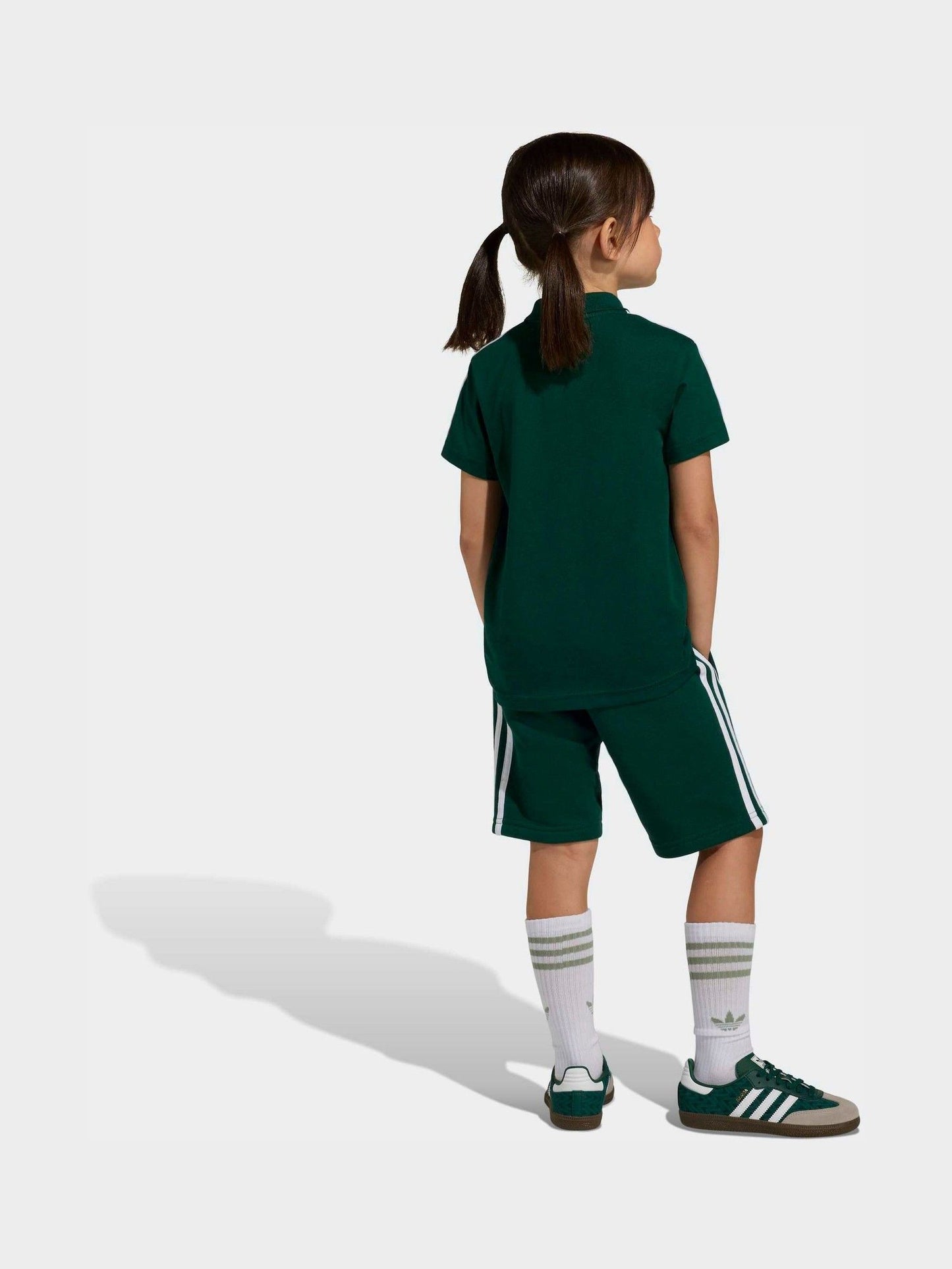 adidas Originals Green Knit Polo and Shorts Little Kids Set image 2