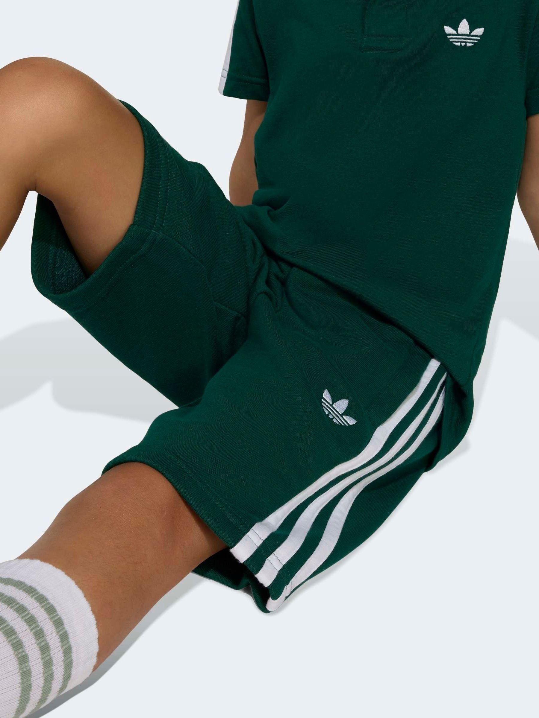 adidas Originals Green Knit Polo and Shorts Little Kids Set image 5