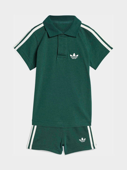 Dsiney Kidz - adidas Originals Green Knit Polo and Shorts Infant Set image 1
