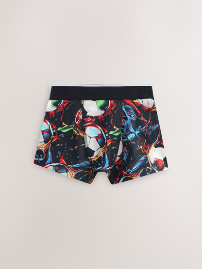 Dsiney Kidz - Black Chrome/Multi Football Boxers 5 Pack (2-16yrs) image 2