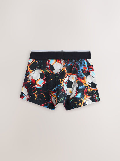 Dsiney Kidz - Black Chrome/Multi Football Boxers 5 Pack (2-16yrs) image 3
