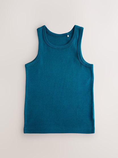 Dsiney Kidz - Blue/White Stripe Vests 5 Pack (1.5-16yrs) image 4