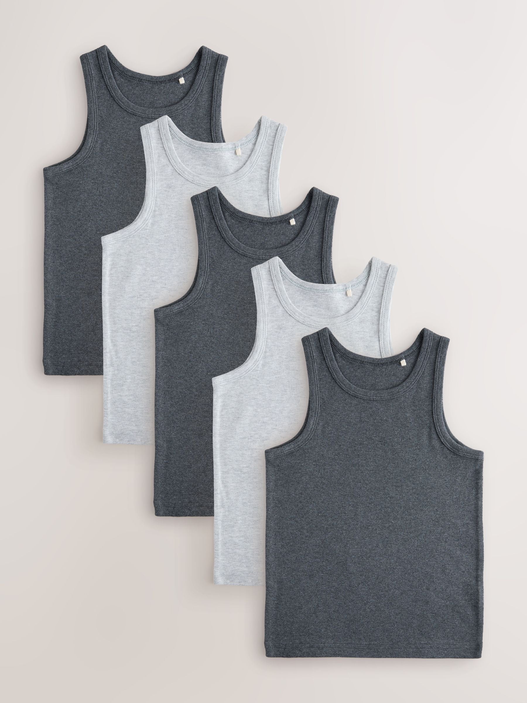 Dsiney Kidz - Charcoal Grey Vests 5 Pack (1.5-16yrs) image 1
