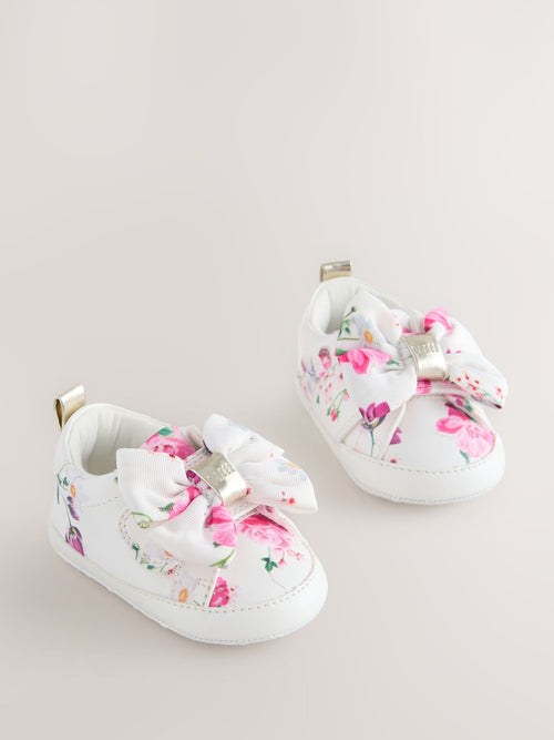 Baker by Ted Baker Baby Girls Organza Bow Padders Trainers image 1