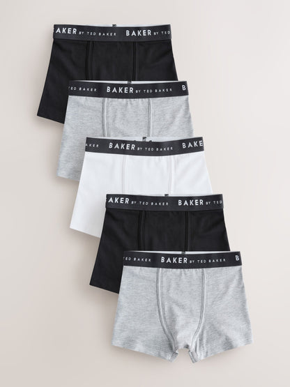 Dsiney Kidz - Baker by Ted Baker Grey Boxers 5 Pack image 1