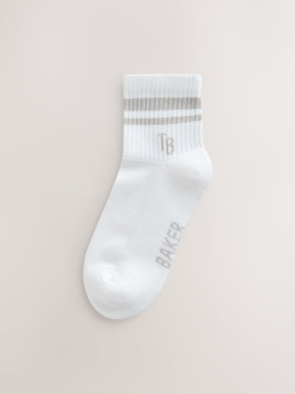 Baker by Ted Baker Ribbed Cushioned Sole Socks 3 Pack image 4
