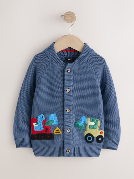 Blue Dinosaur Character Cardigan (3mths-7yrs) - image 1