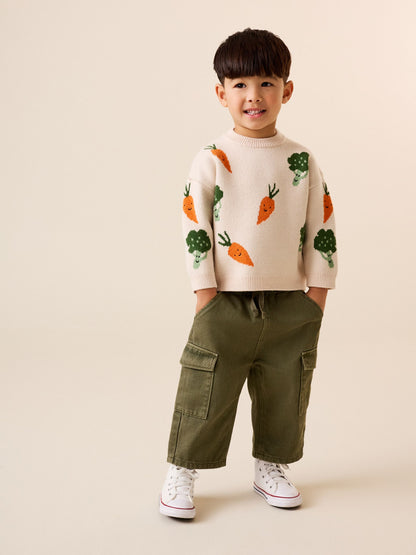 Neutral Vegetable Knitted Crew Neck Jumper (3mths-7yrs) - image 2