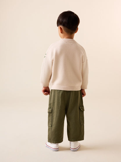 Neutral Vegetable Knitted Crew Neck Jumper (3mths-7yrs) - image 3