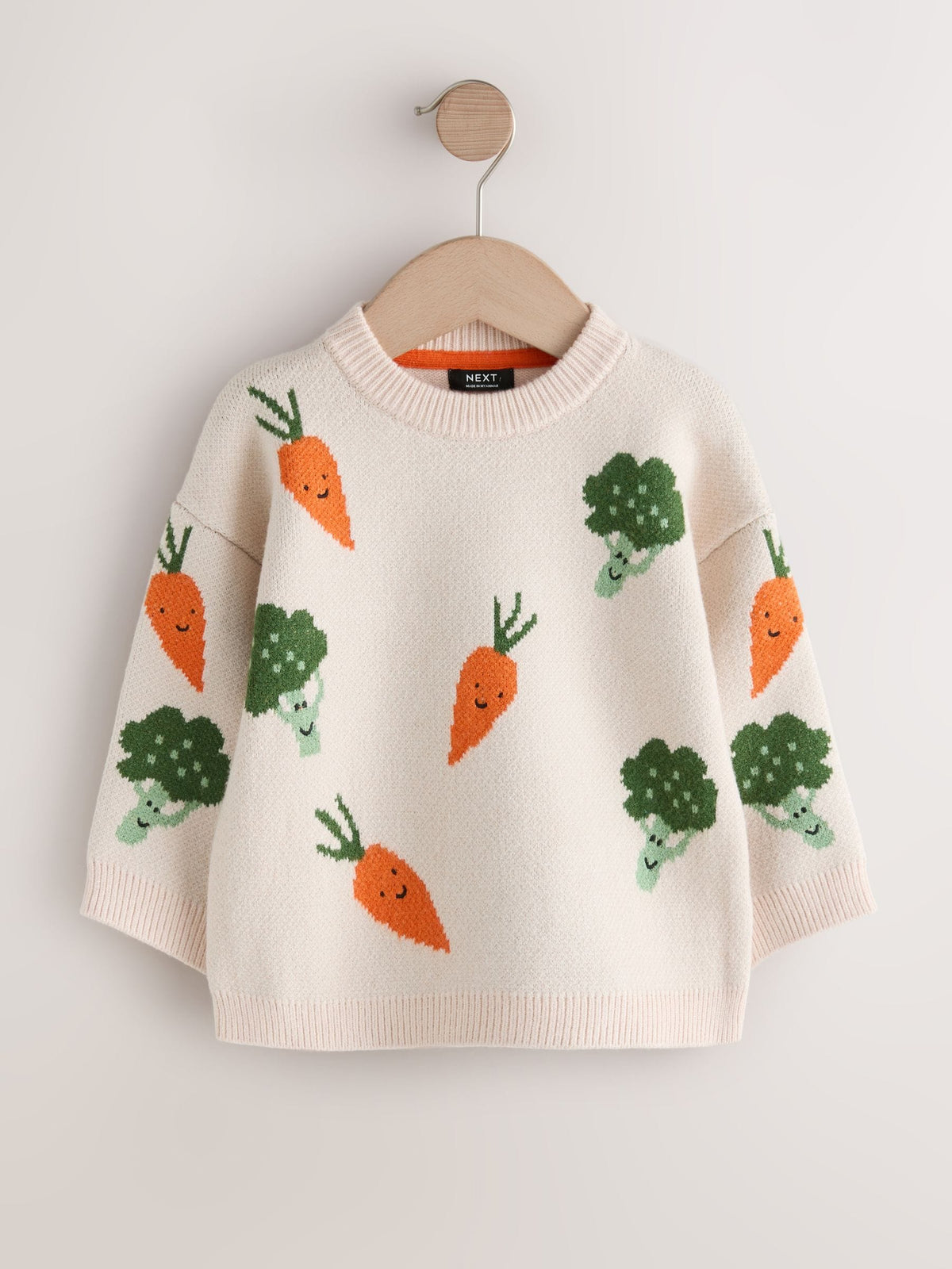 Neutral Vegetable Knitted Crew Neck Jumper (3mths-7yrs) - image 5