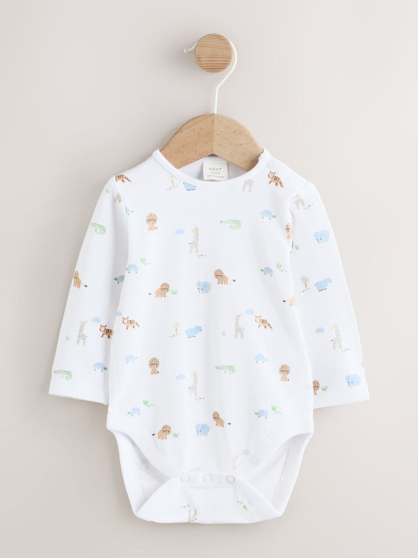 Green Safari Animal Baby Twill Dungarees and Bodysuit Set (0mths-2yrs) image 4