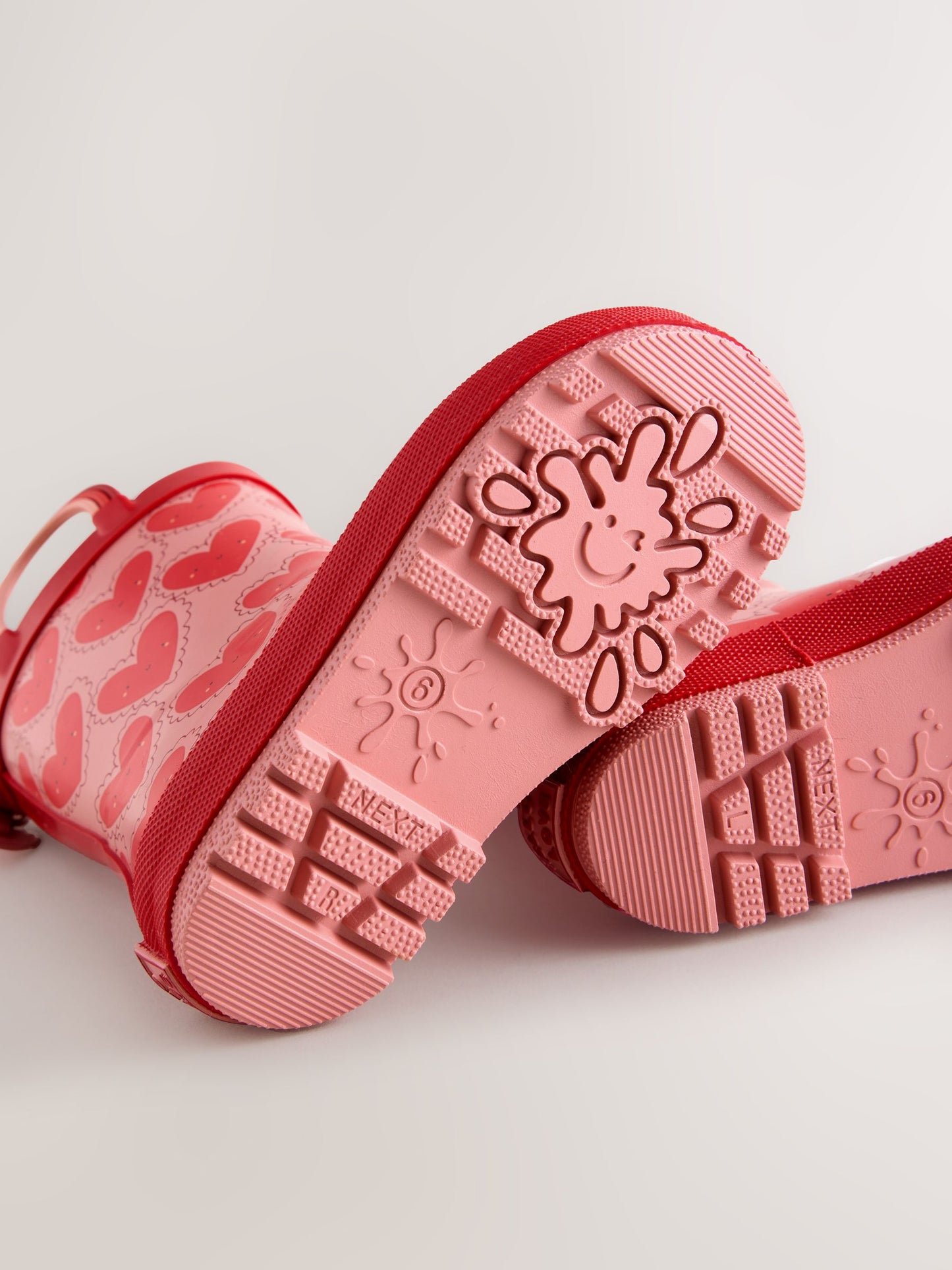 Red/Pink Heart Handle Wellies image 5