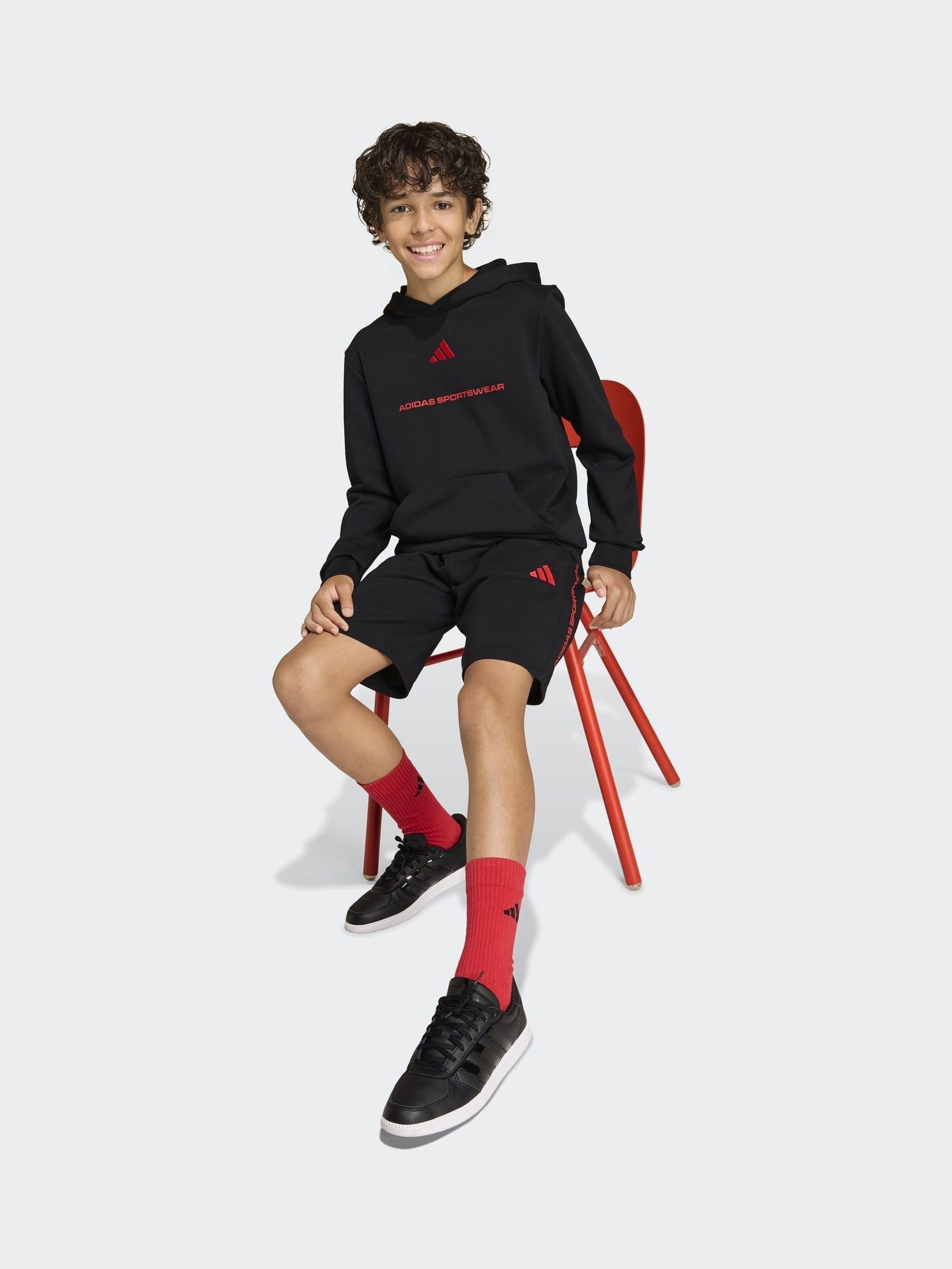 Dsiney Kidz - adidas Black Slogan Fleece Hoodie image 3