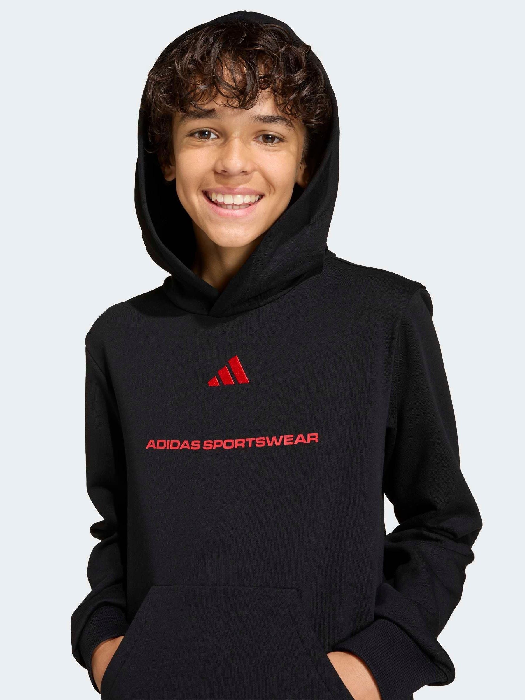 Dsiney Kidz - adidas Black Slogan Fleece Hoodie image 4