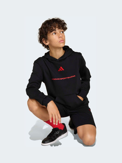 Dsiney Kidz - adidas Black Slogan Fleece Hoodie image 5