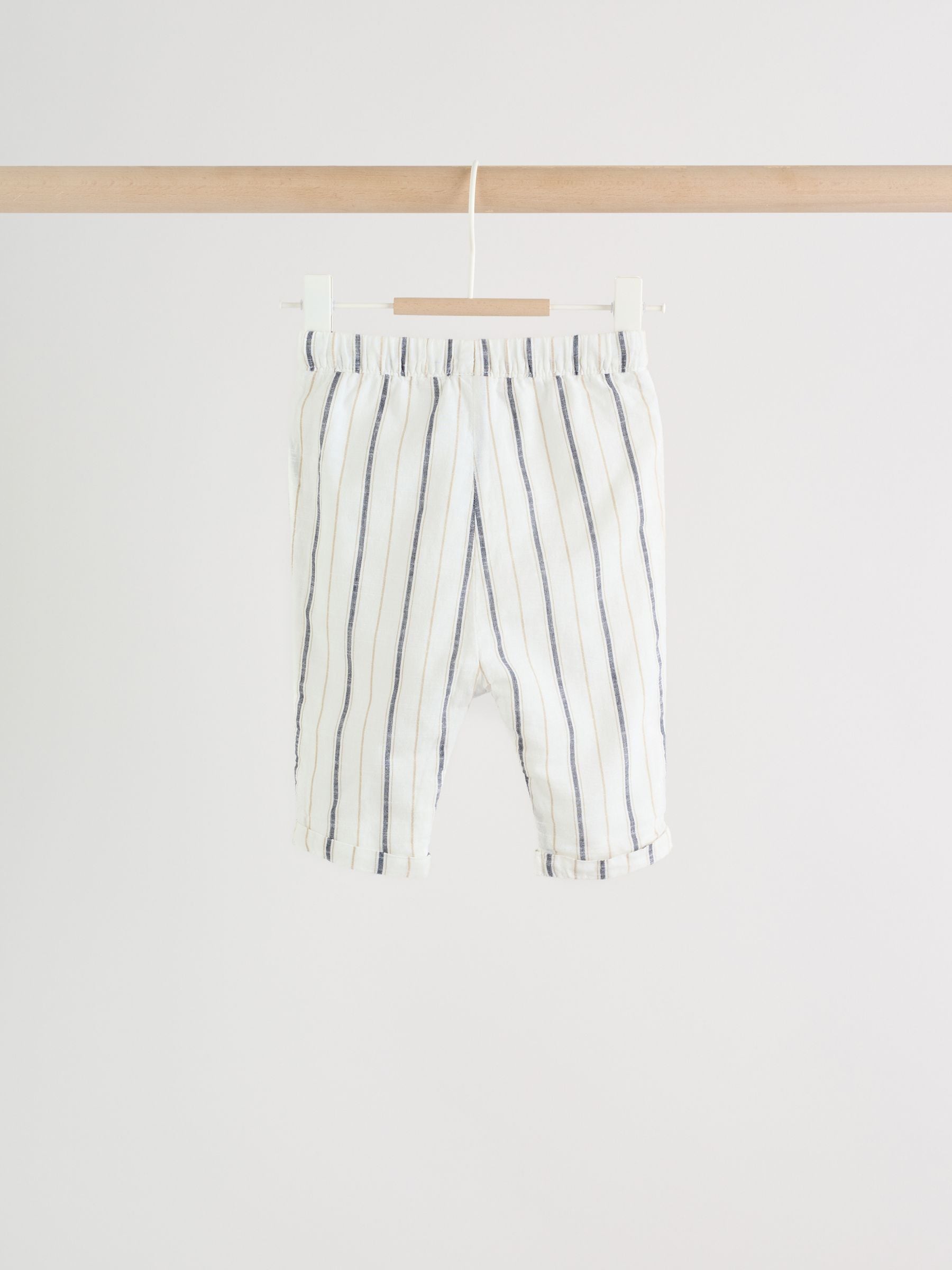 Neutral Stripe Sweat Top and Trousers Baby Set (0mths-2yrs) image 6