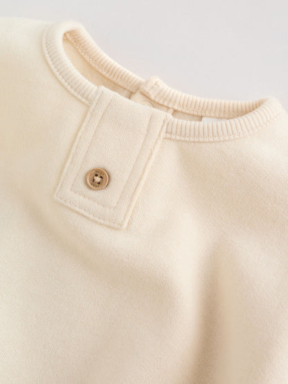 Neutral Stripe Sweat Top and Trousers Baby Set (0mths-2yrs) image 7