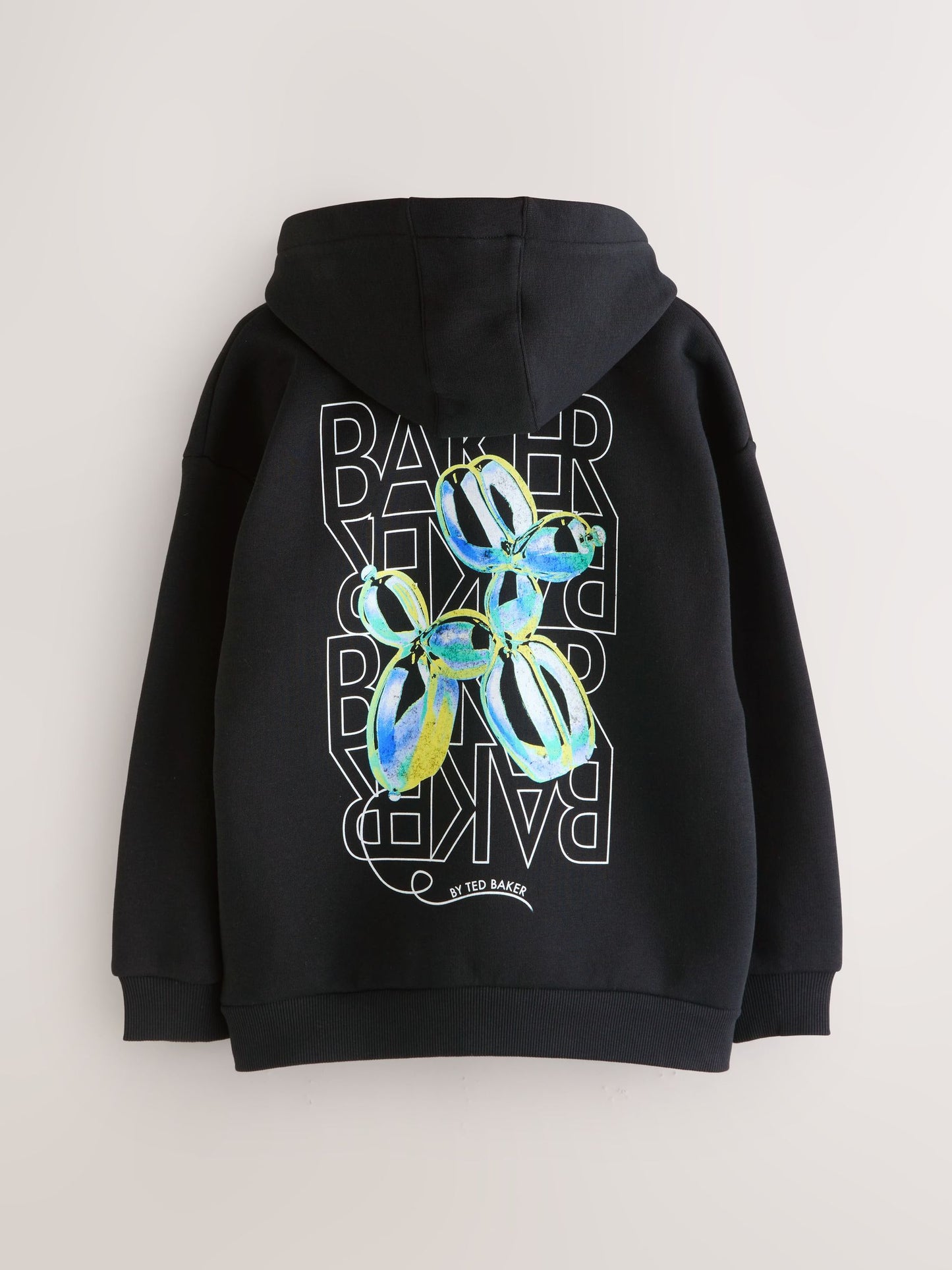 Baker by Ted Baker Oversized Graphic Black Hoodie image 7