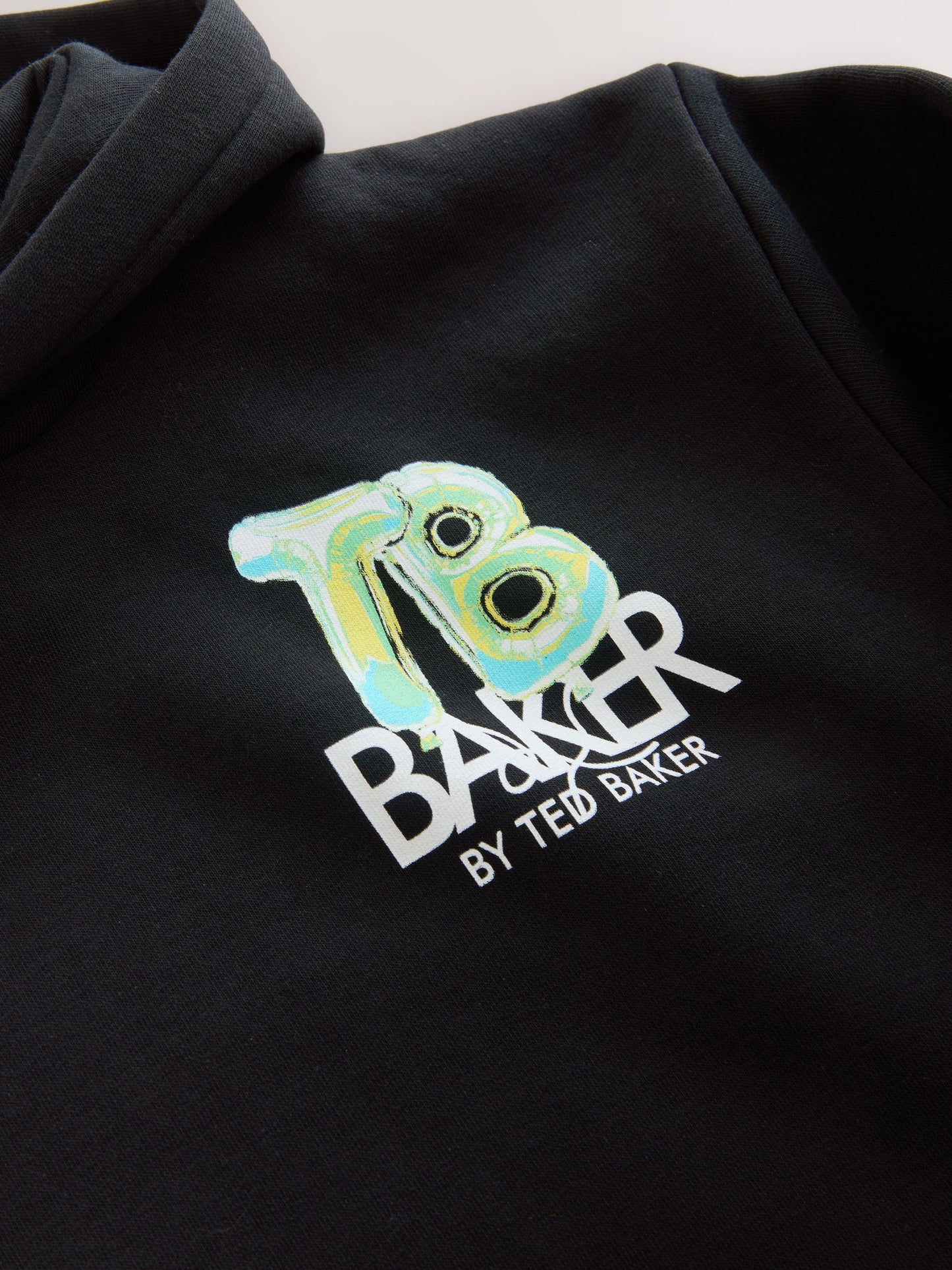 Baker by Ted Baker Oversized Graphic Black Hoodie image 8
