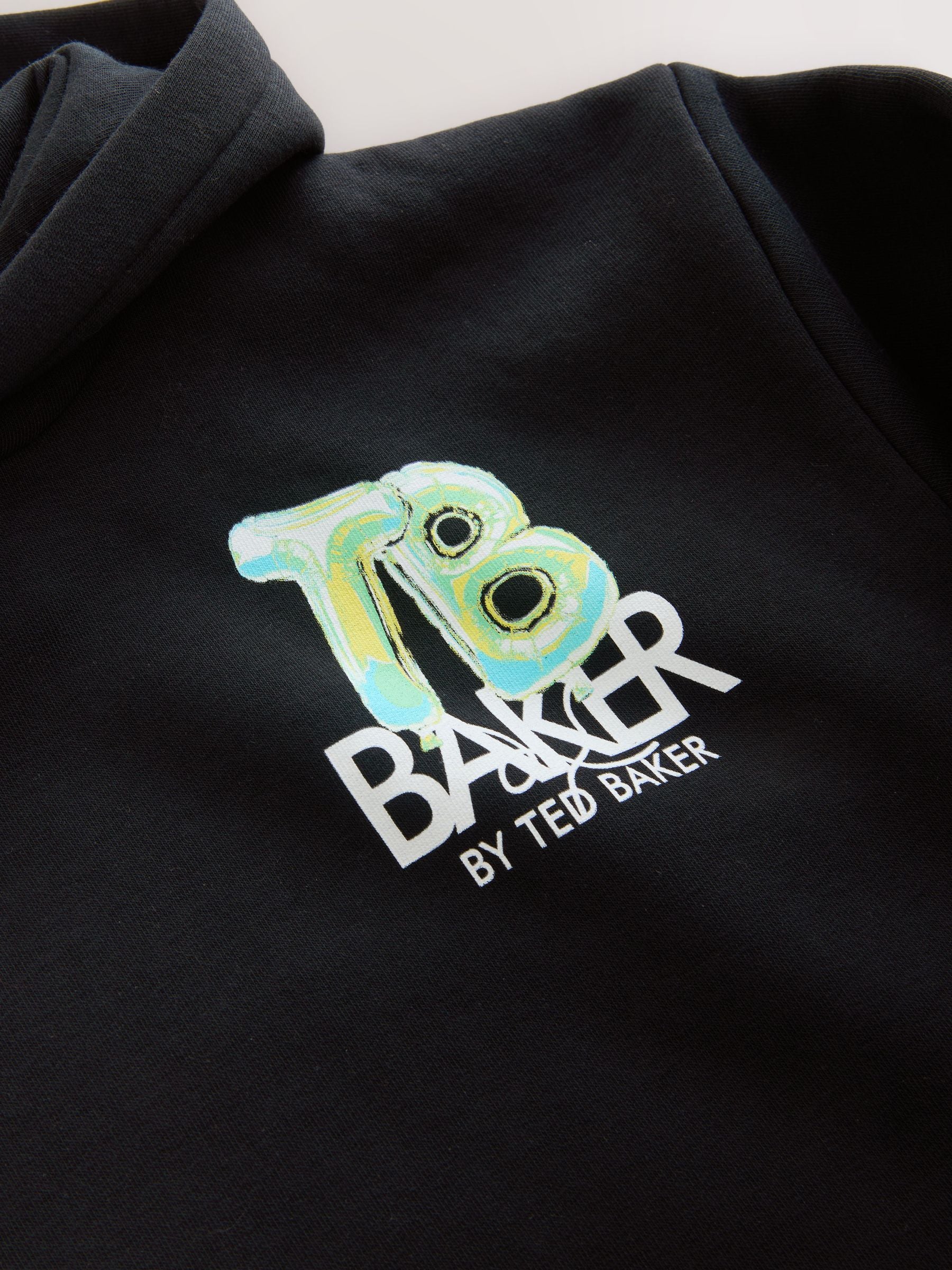 Baker by Ted Baker Oversized Graphic Black Hoodie image 8