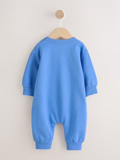 Cobalt Blue Baby Sweat Romper (0mths-3yrs) image 2