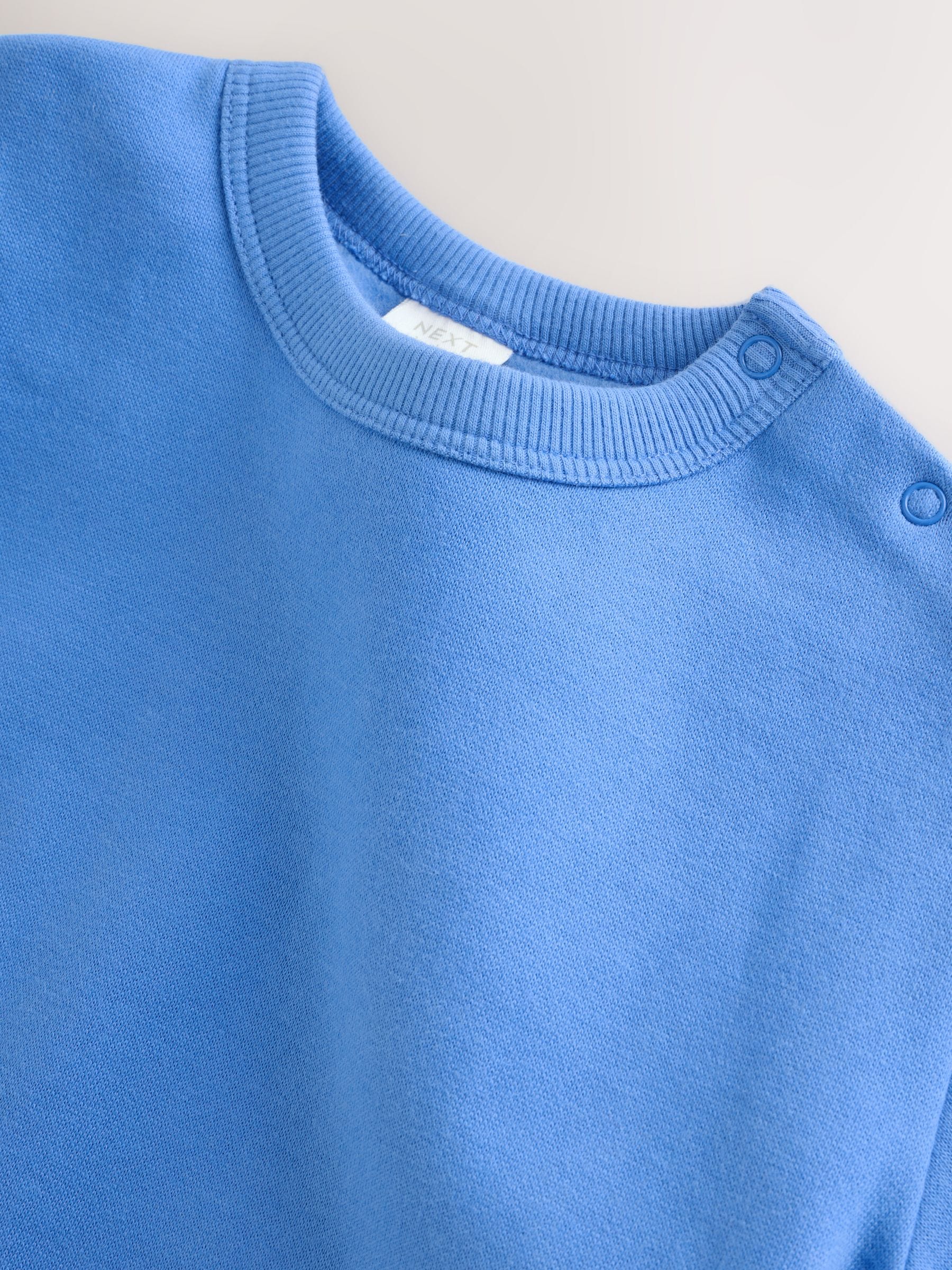 Cobalt Blue Baby Sweat Romper (0mths-3yrs) image 3