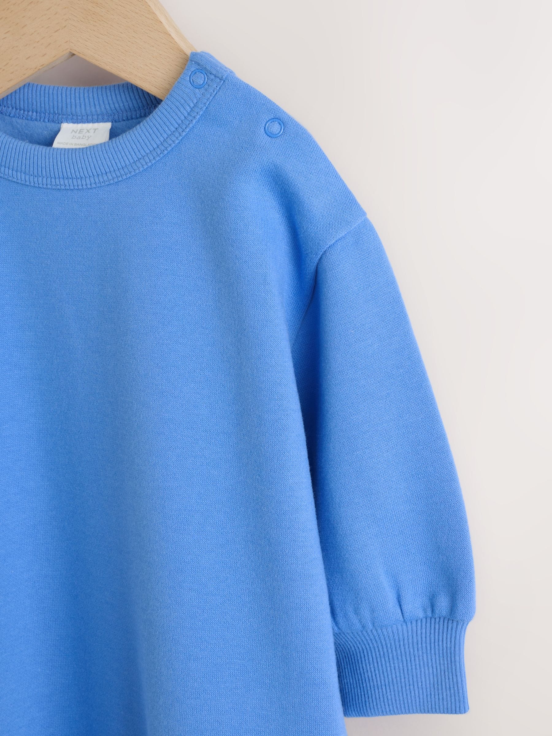 Cobalt Blue Baby Sweat Romper (0mths-3yrs) image 4