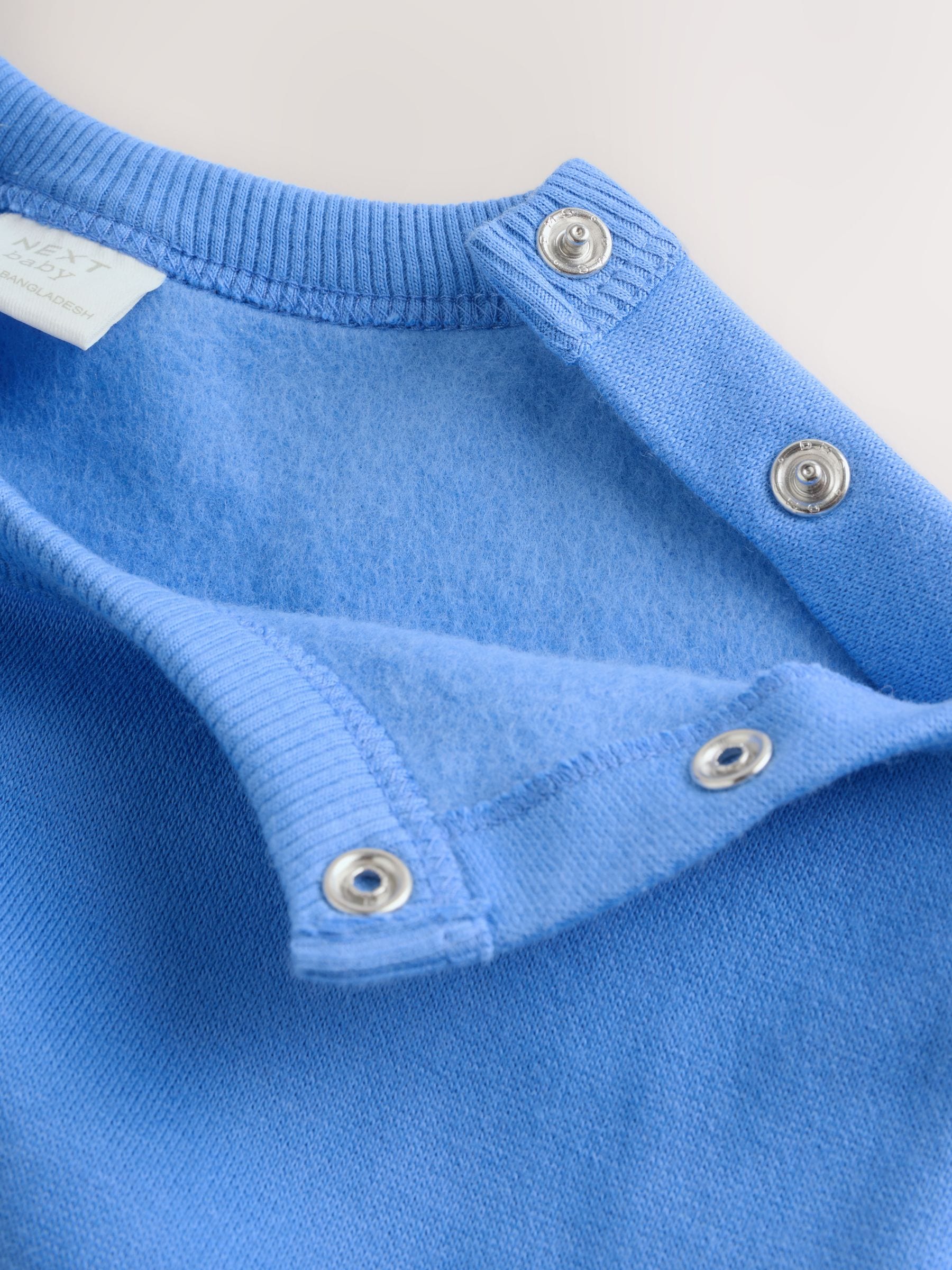 Cobalt Blue Baby Sweat Romper (0mths-3yrs) image 6