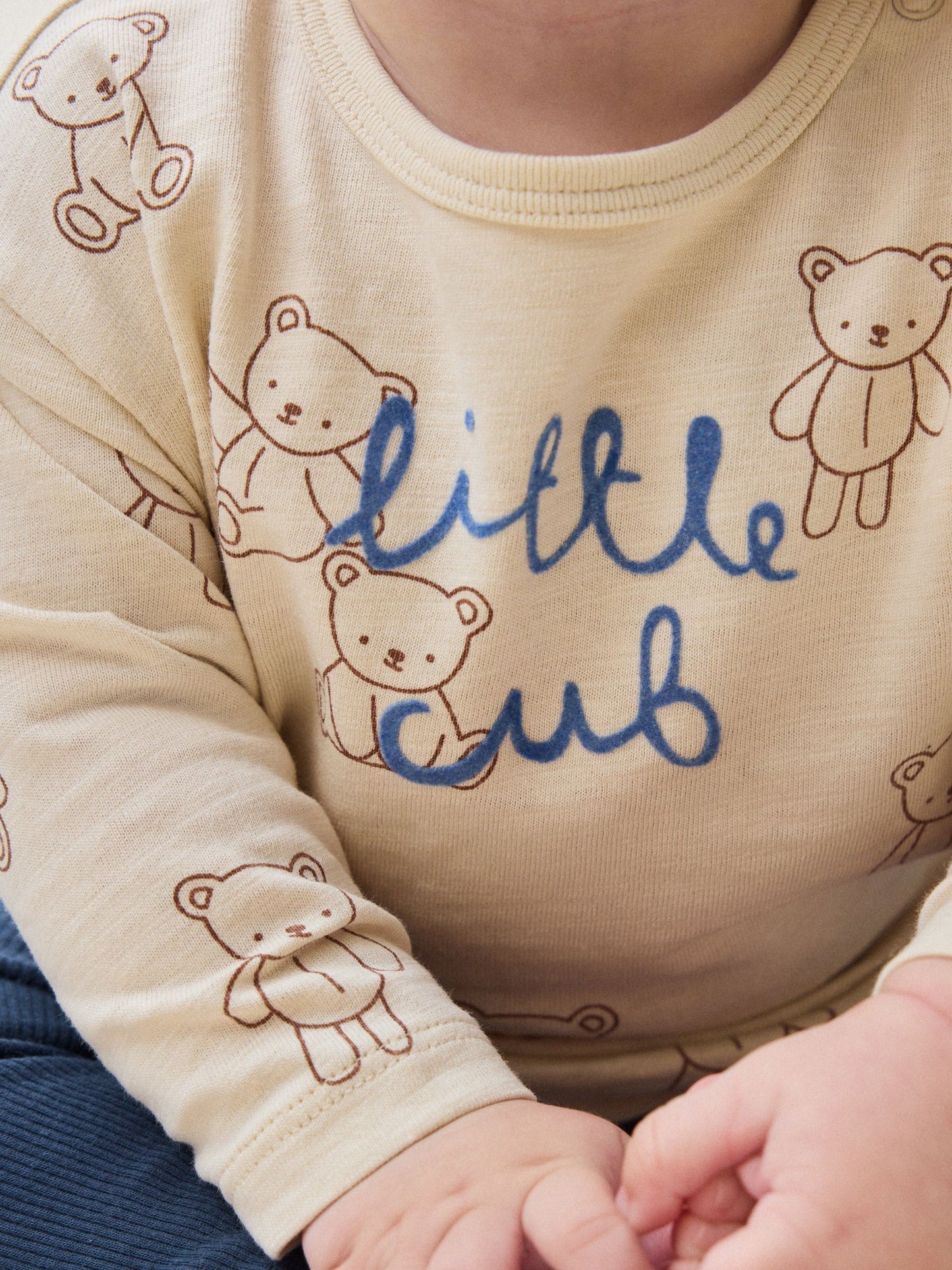 Blue/Brown Little Bear Cub Baby Top and Leggings Set 2 Piece (0mths-3yrs) image 4
