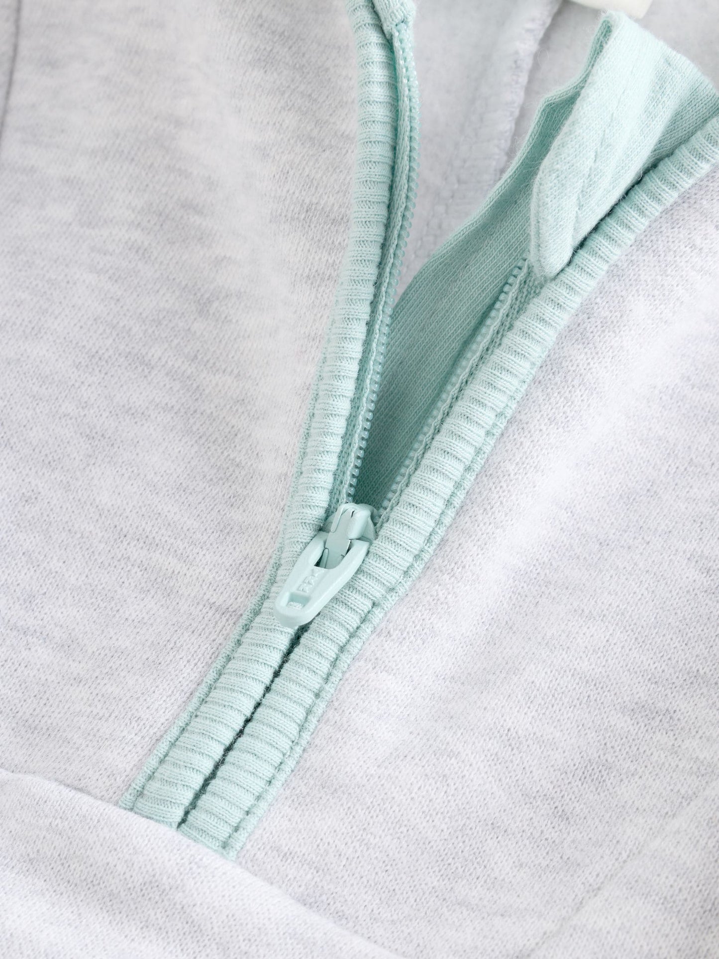 Grey Colourblock Hooded Baby Sweat Romper (0mths-3yrs) image 6