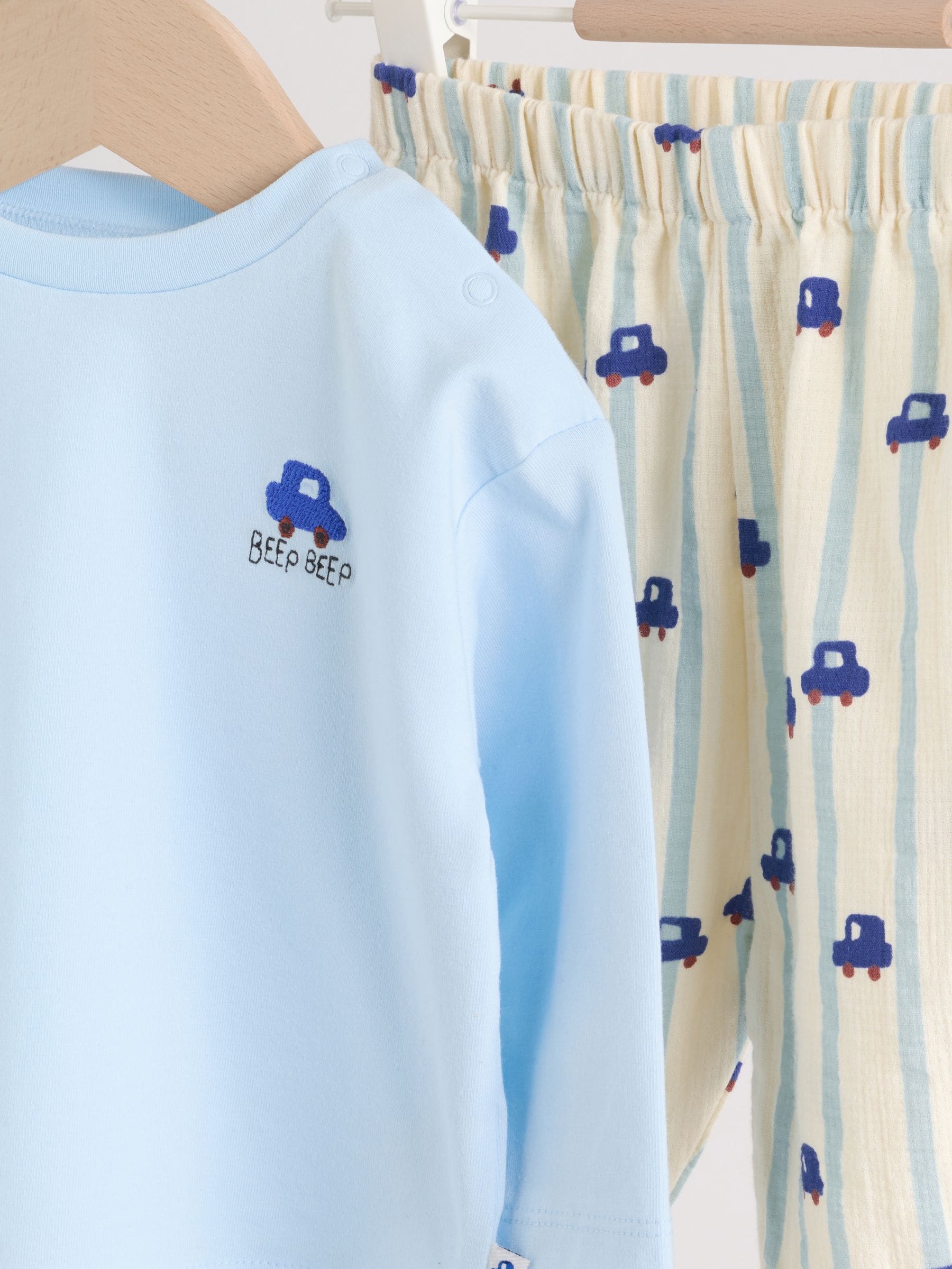 Blue Car Baby Top and Trousers Set (0mths-3yrs) image 4