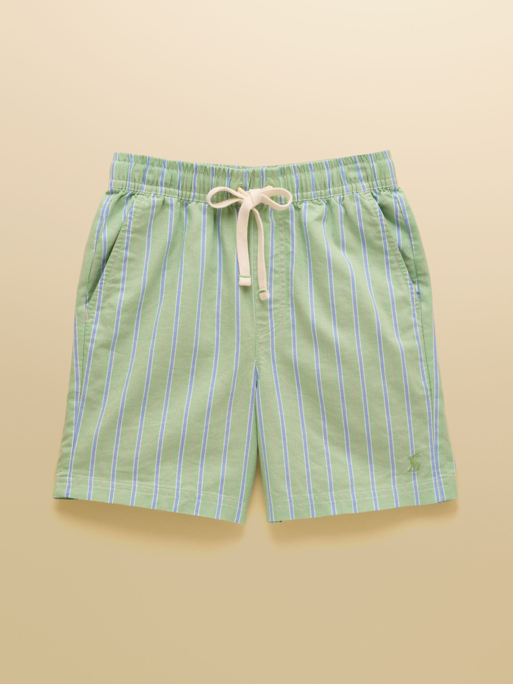 Dsiney Kidz - Joules Boys' Hadley Green Striped Cotton Woven Shorts image 5