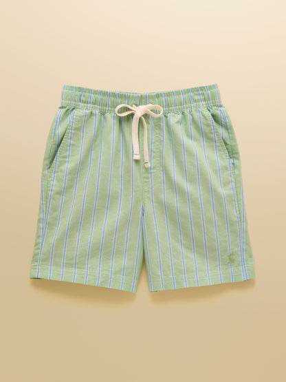Dsiney Kidz - Joules Boys' Hadley Green Striped Cotton Woven Shorts image 5