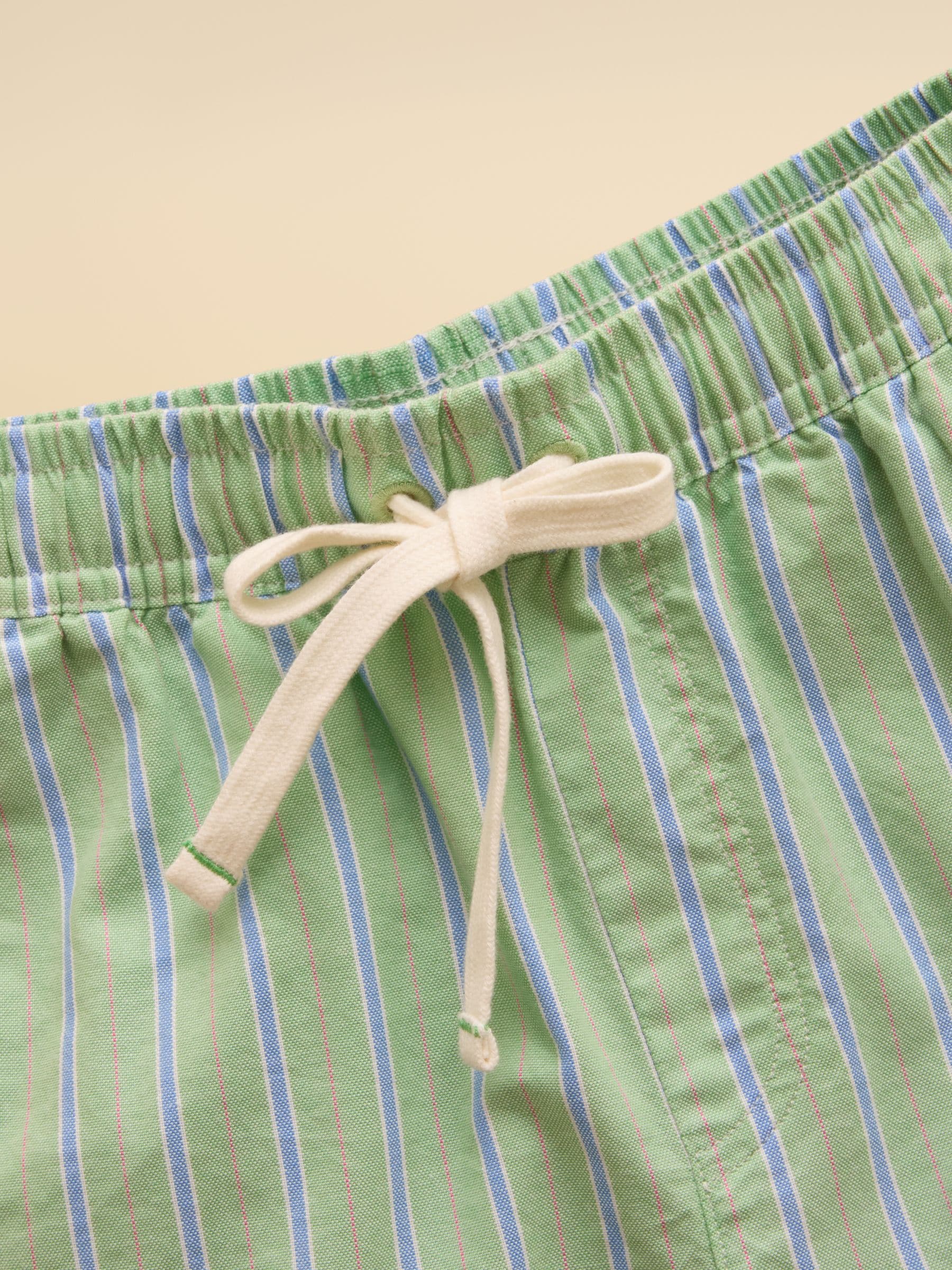Dsiney Kidz - Joules Boys' Hadley Green Striped Cotton Woven Shorts image 7