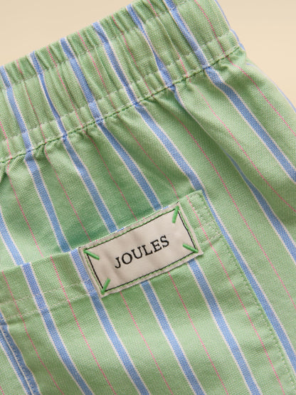 Dsiney Kidz - Joules Boys' Hadley Green Striped Cotton Woven Shorts image 9