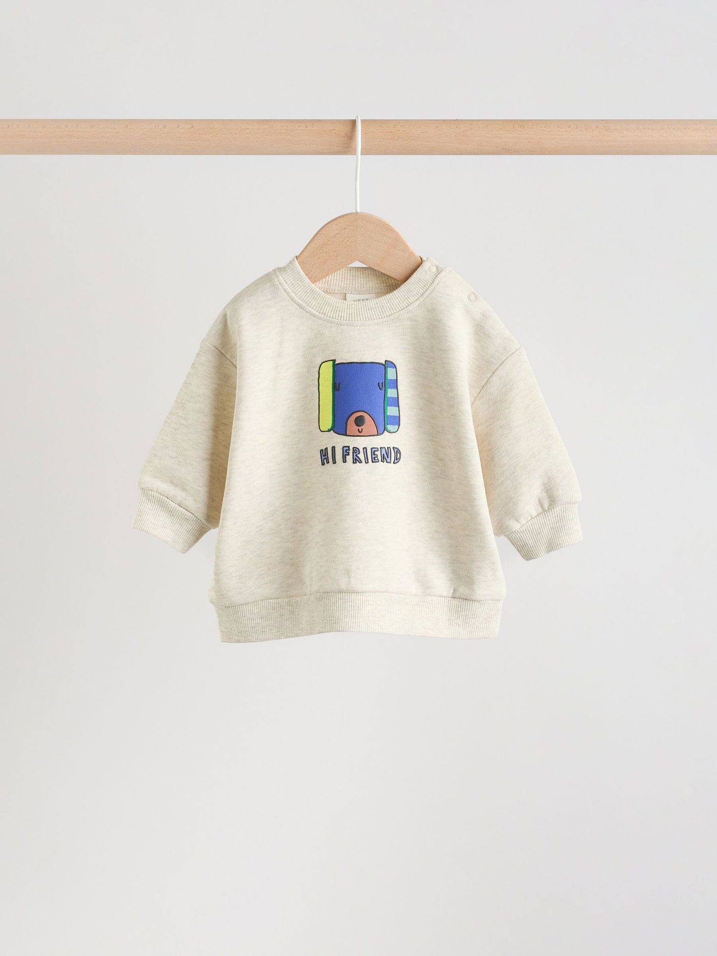 Grey Stripe Dog Sweatshirt and Shorts Baby Set (0mths-2yrs) image 6