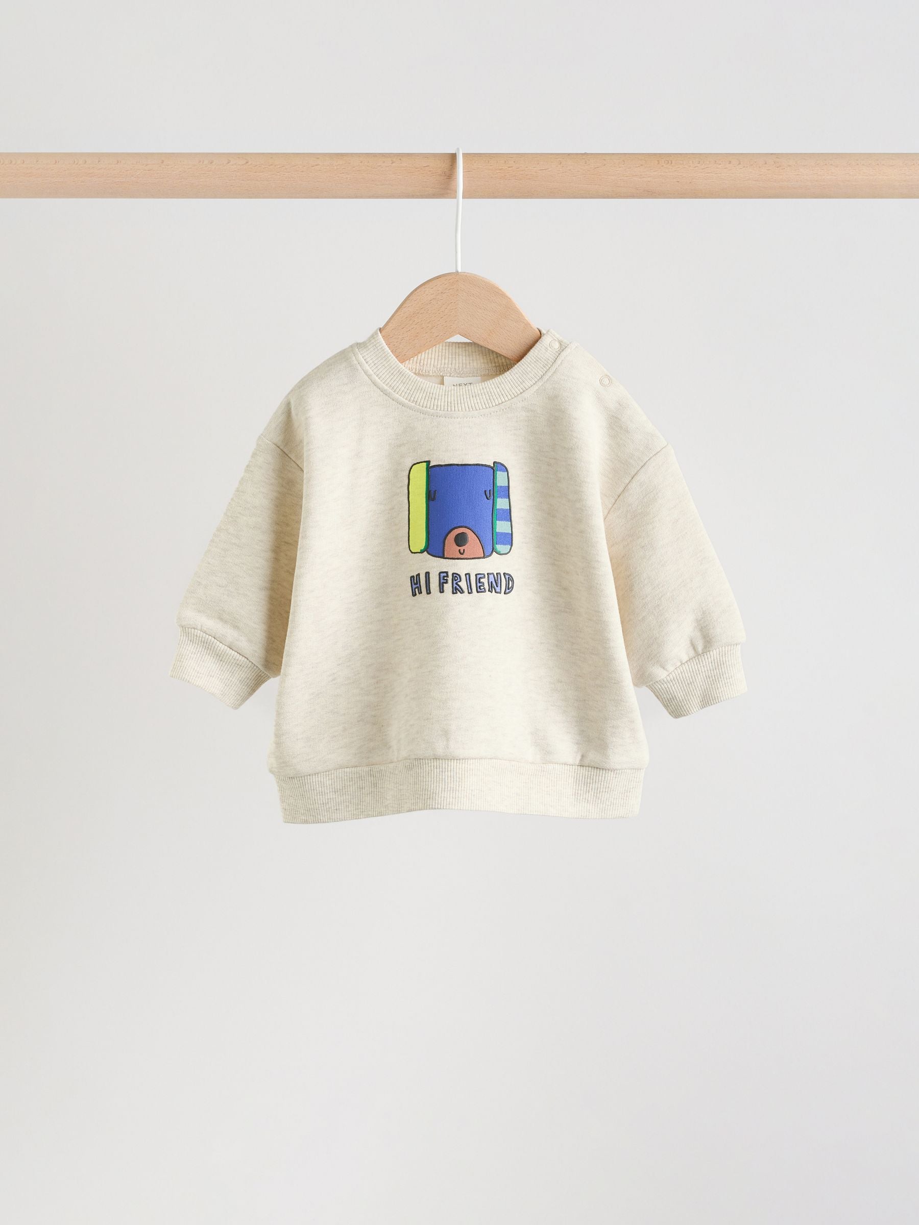 Grey Stripe Dog Sweatshirt and Shorts Baby Set (0mths-2yrs) image 6