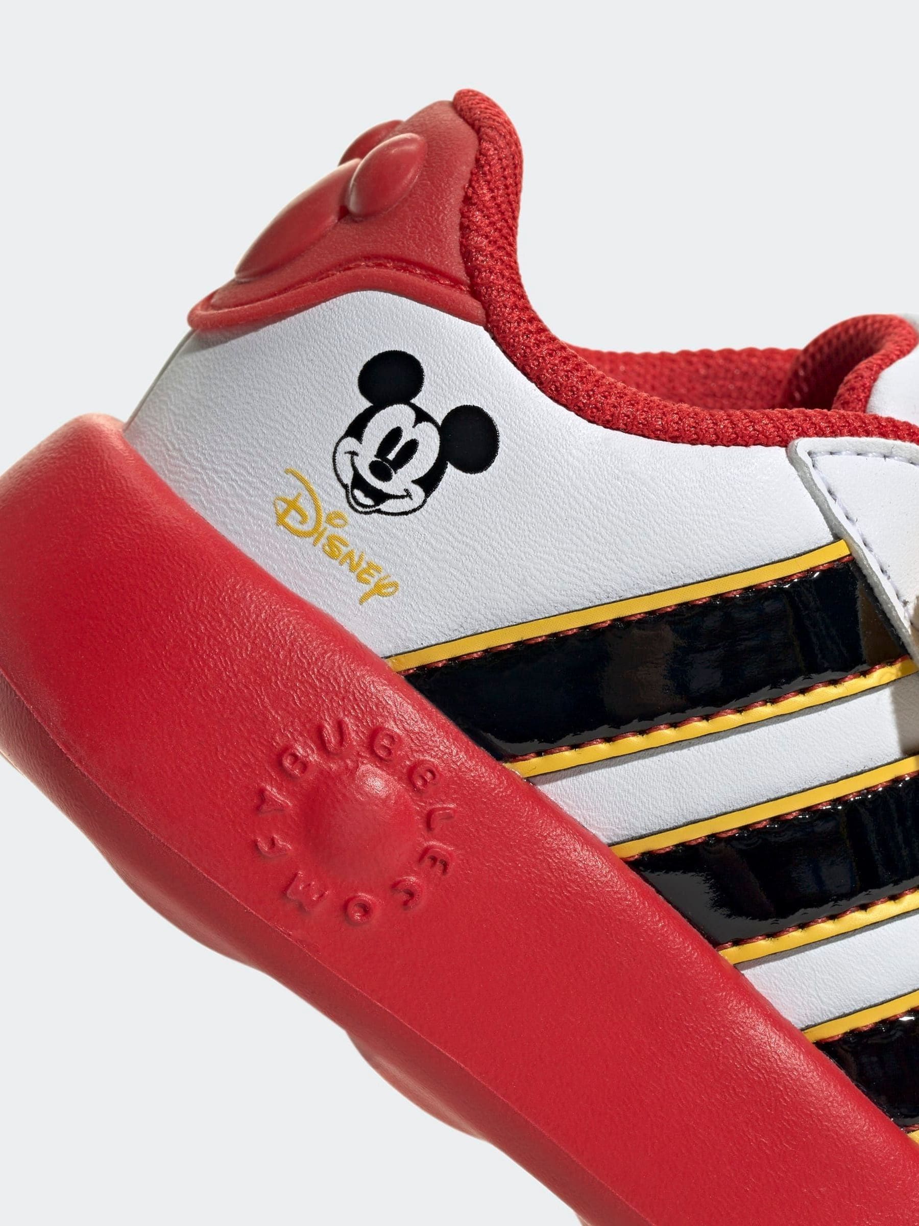 adidas White/Black Disney Mickey Mouse Grand Court Infant Trainers image 8
