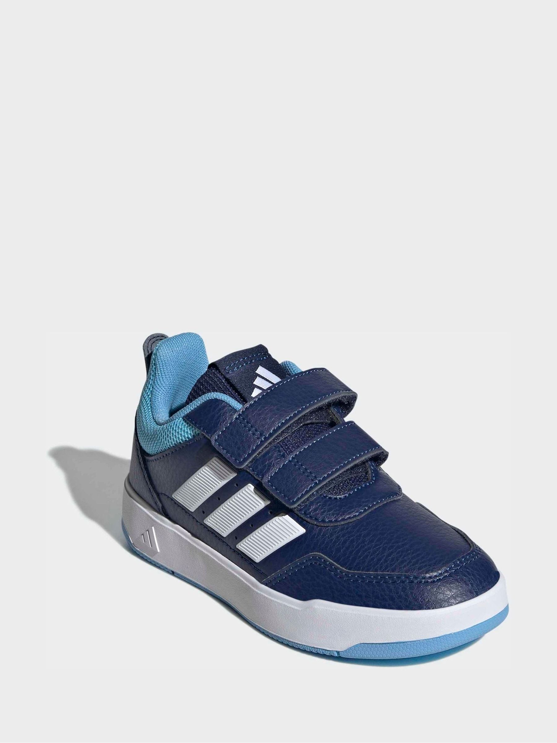 adidas Dark Blue Hook and Loop Tensaur Sport 3.0 Junior Trainers image 3