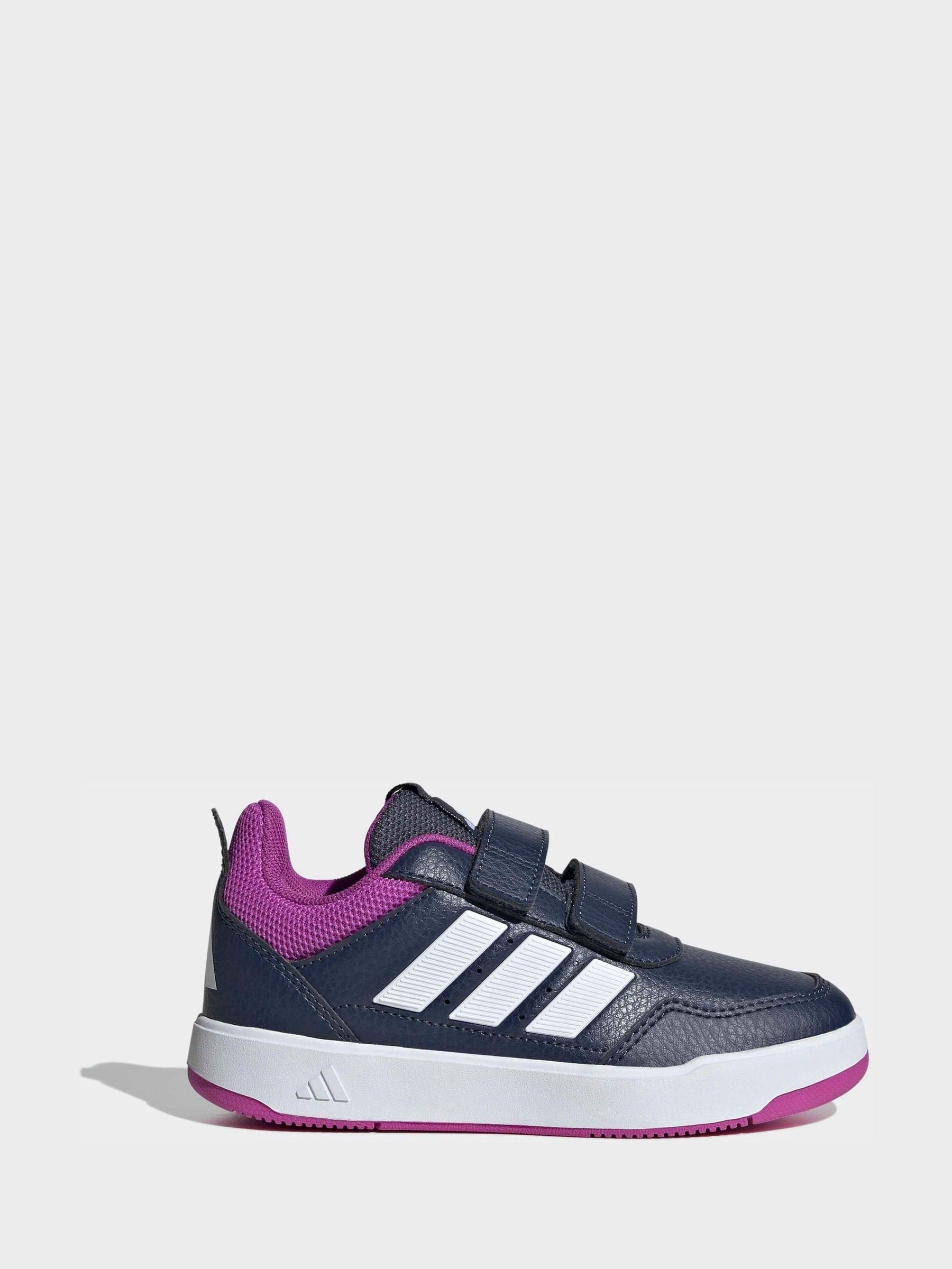 adidas Dark Blue/Purple Hook and Loop Tensaur Sport 3.0 Junior Trainers image 1