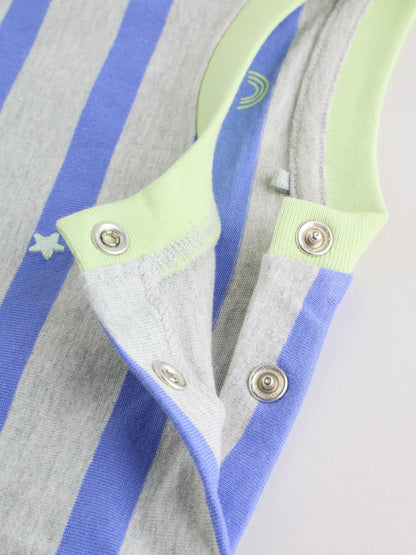 Blue/Green Stripe 6 Piece Baby T-Shirt and Joggers Set (0mths-3yrs) image 4