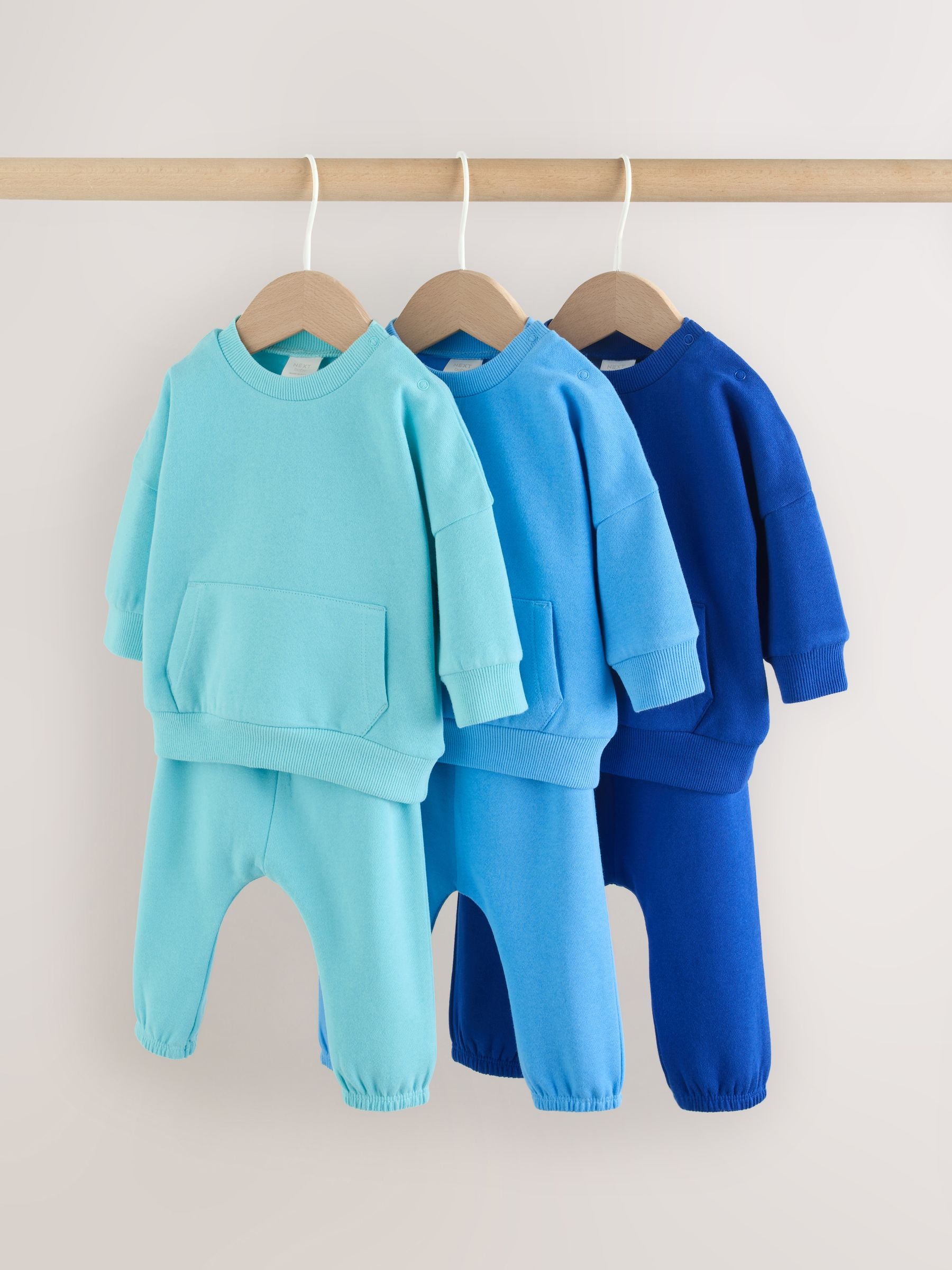 Bright Blues Baby Sweatshirt and Joggers Set 6 Piece (0mths-3yrs) image 1