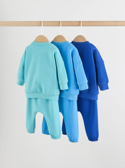 Bright Blues Baby Sweatshirt and Joggers Set 6 Piece (0mths-3yrs) image 2