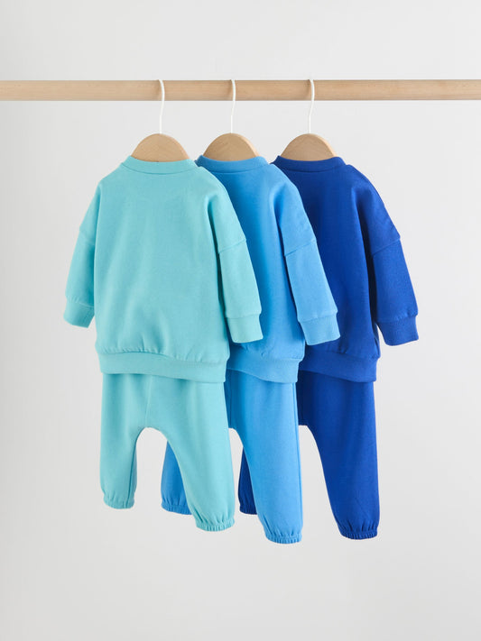 Bright Blues Baby Sweatshirt and Joggers Set 6 Piece (0mths-3yrs) image 2
